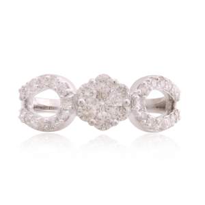 Designer Ring with Certified Diamonds in 18k Yellow Gold - LR0871P